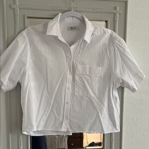 Madewell White Button-Up Shirt